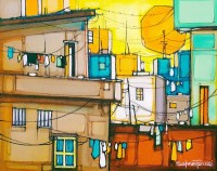 Salman Farooqi, 16 x 20 Inch, Acrylic on Canvas, Cityscape Painting, AC-SF-566